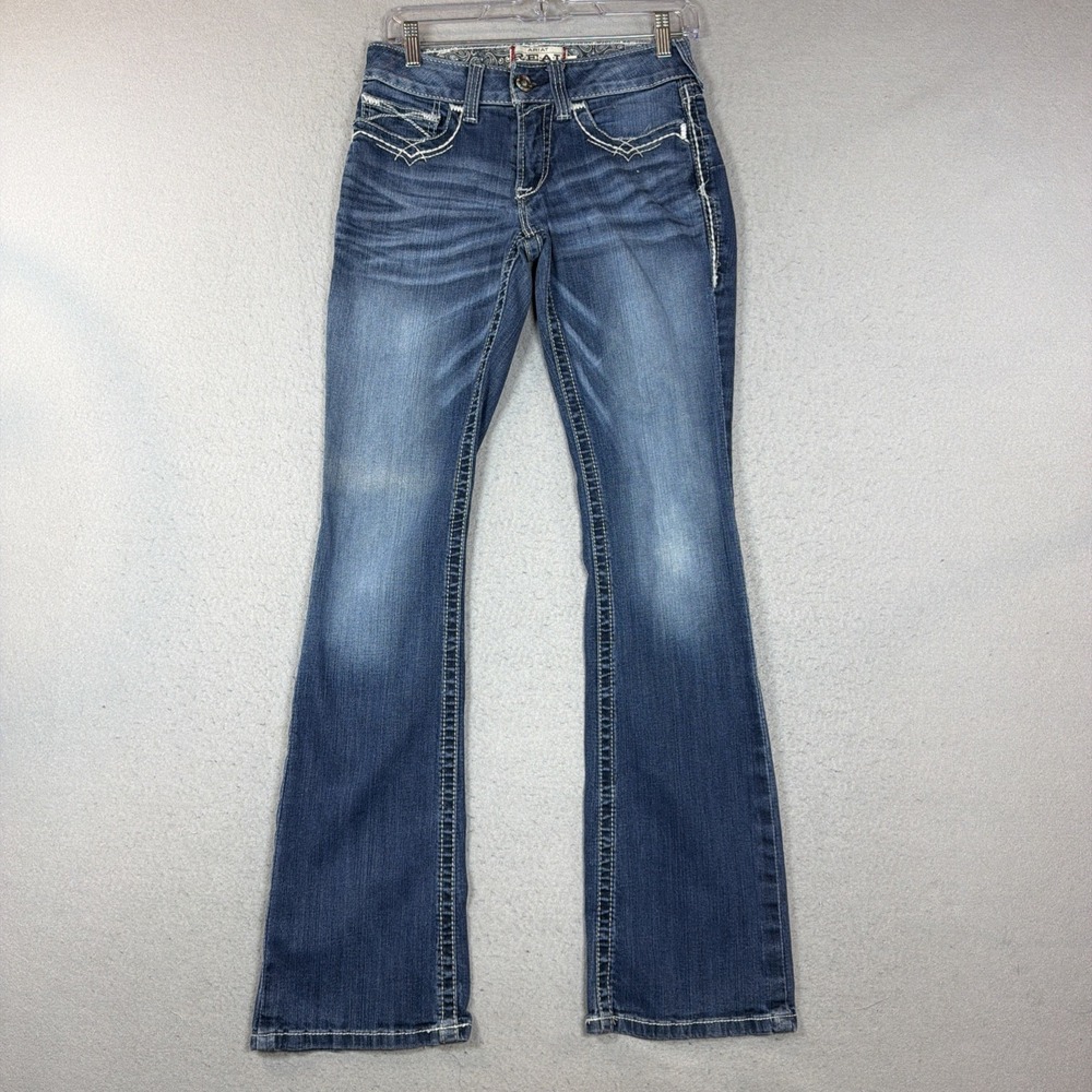 Ariat Real Denim Womens Bootcut Lowrise 28L Embroidered